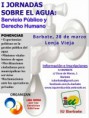 I JORNADA SOBRE EL AGUA: SERVICIO PÚBLICO Y DERECHO HUMANO